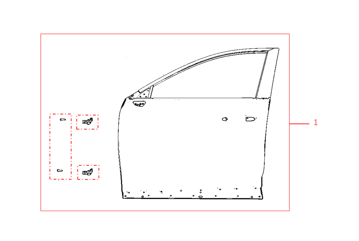 F1F2 - LEFT FRONT DOOR ASSEMBLY ASSEMBLY