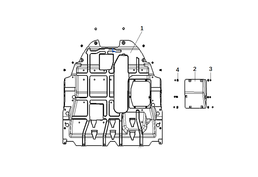 F1F2 - ENGINE LOWER FENDER ASSEMBLY