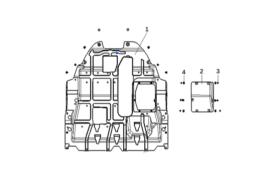 F1F2 - ENGINE LOWER FENDER ASSEMBLY