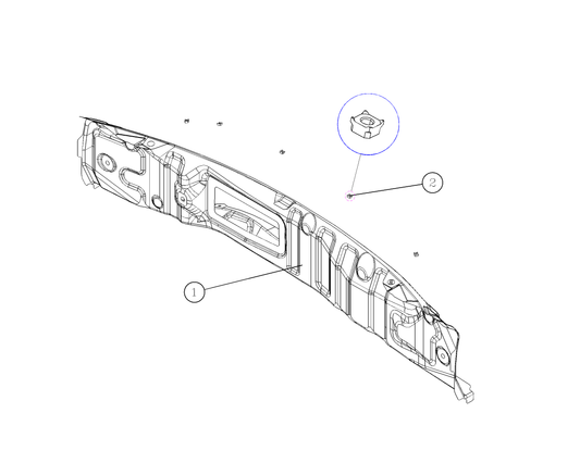 F1T1 - Windshield lower cross member inner panel assembly