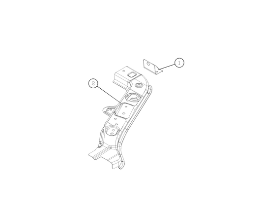 F1T1 - RIGHT CONNECTING PLATE ASSEMBLY FOR UPPER CROSS BEAM OF WATER TANK
