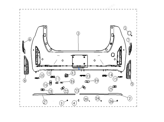 F1N1 - REAR BUMPER ASSEMBLY