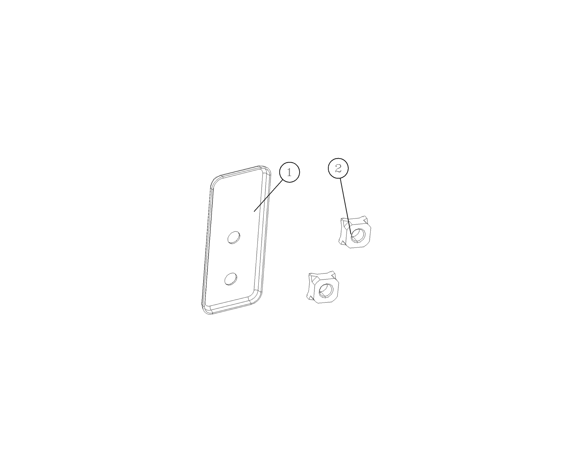 F1T1 - Trunk lid stop block installation reinforcing plate assembly 
