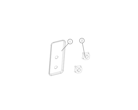 F1T1 - Trunk lid stop block installation reinforcing plate assembly 
