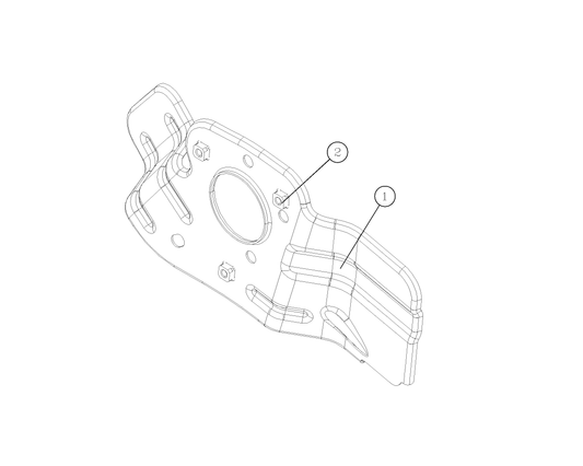 F1T1 - Trunk lid electric lock motor mounting plate assembly 