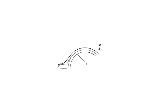 F1T1 - RIGHT REAR WHEEL EYEBROW DECORATIVE PLATE ASSEMBLY