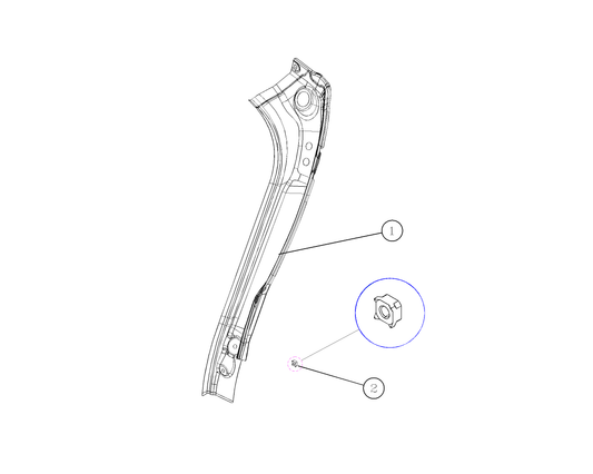 F1T1 - Upper right drip tank assembly