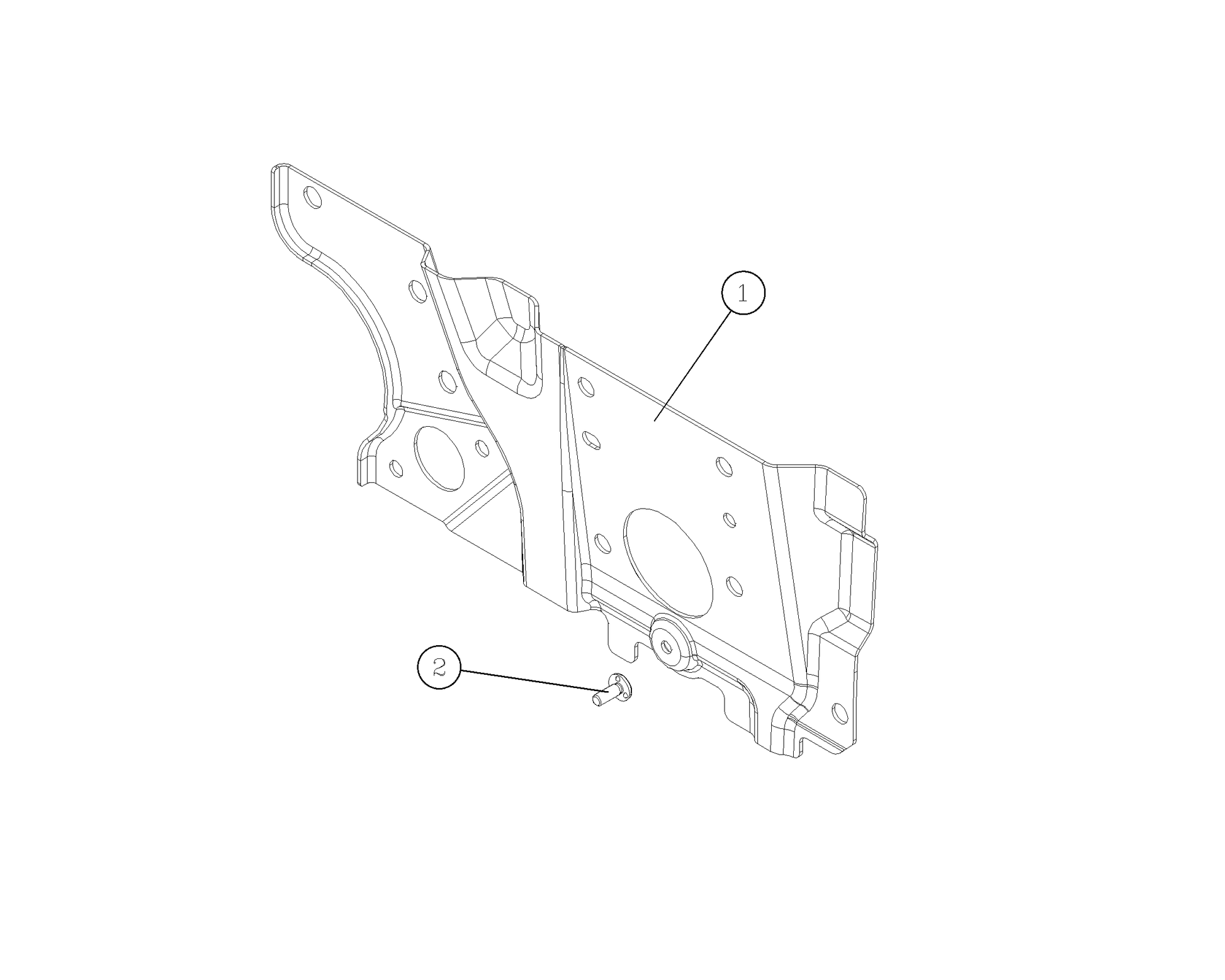 F1T1 - Front wall brake pedal installation reinforcement plate assembly