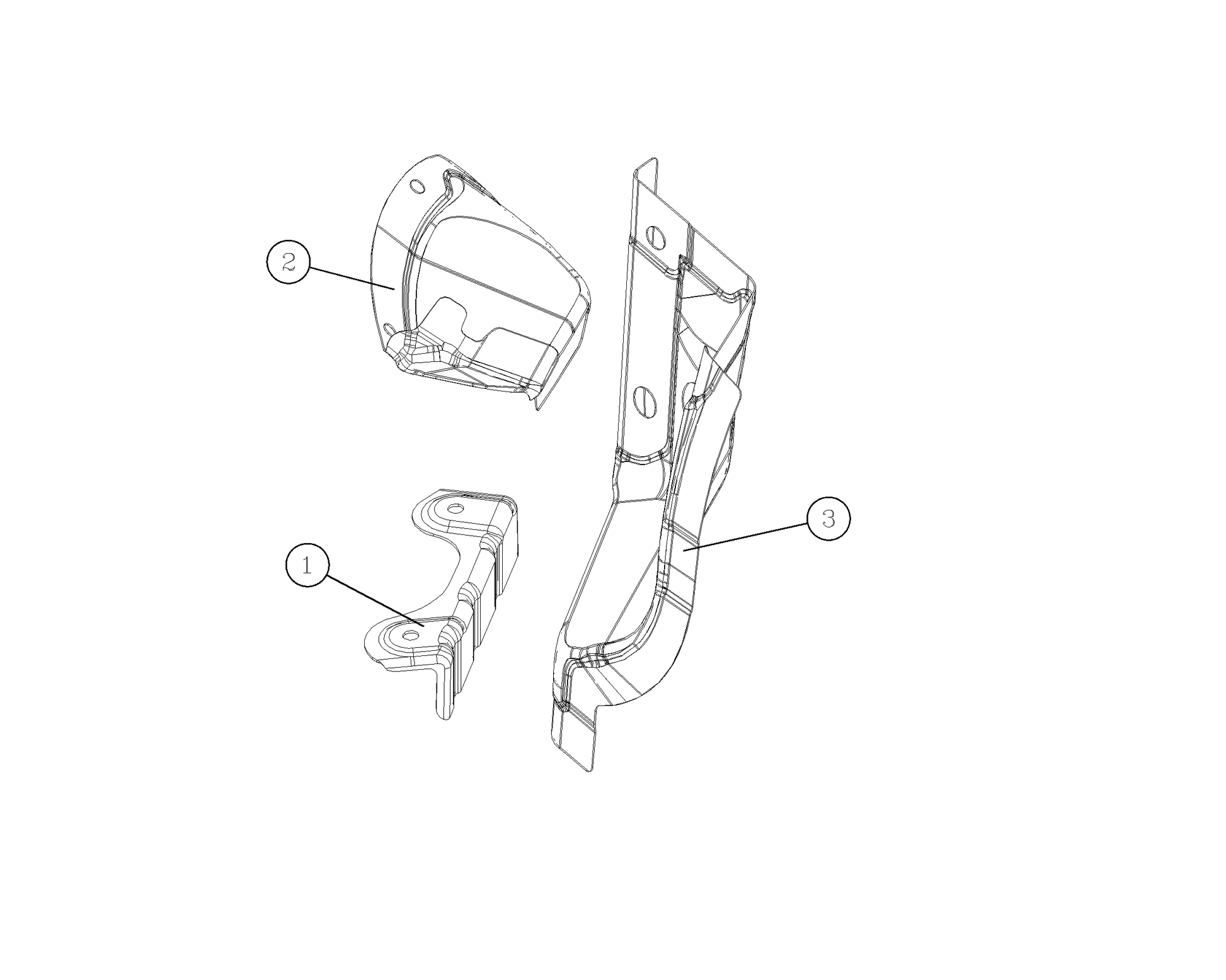 F1T1 - Rear left tail light frame assembly