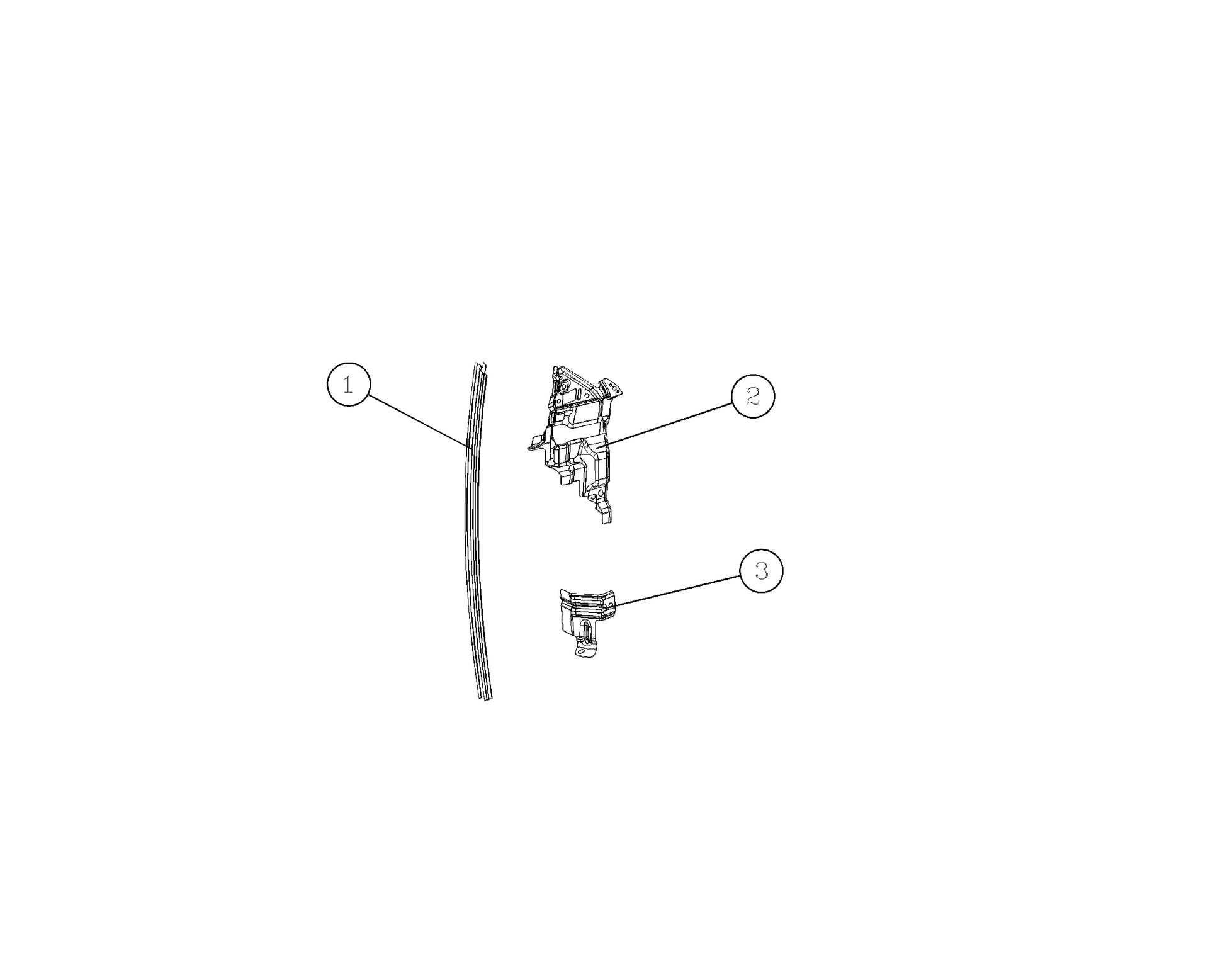 F1T1 - Front part assembly of left front door window frame