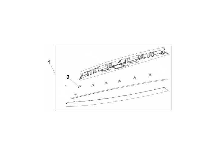 F1T1 - License plate trim panel assembly module