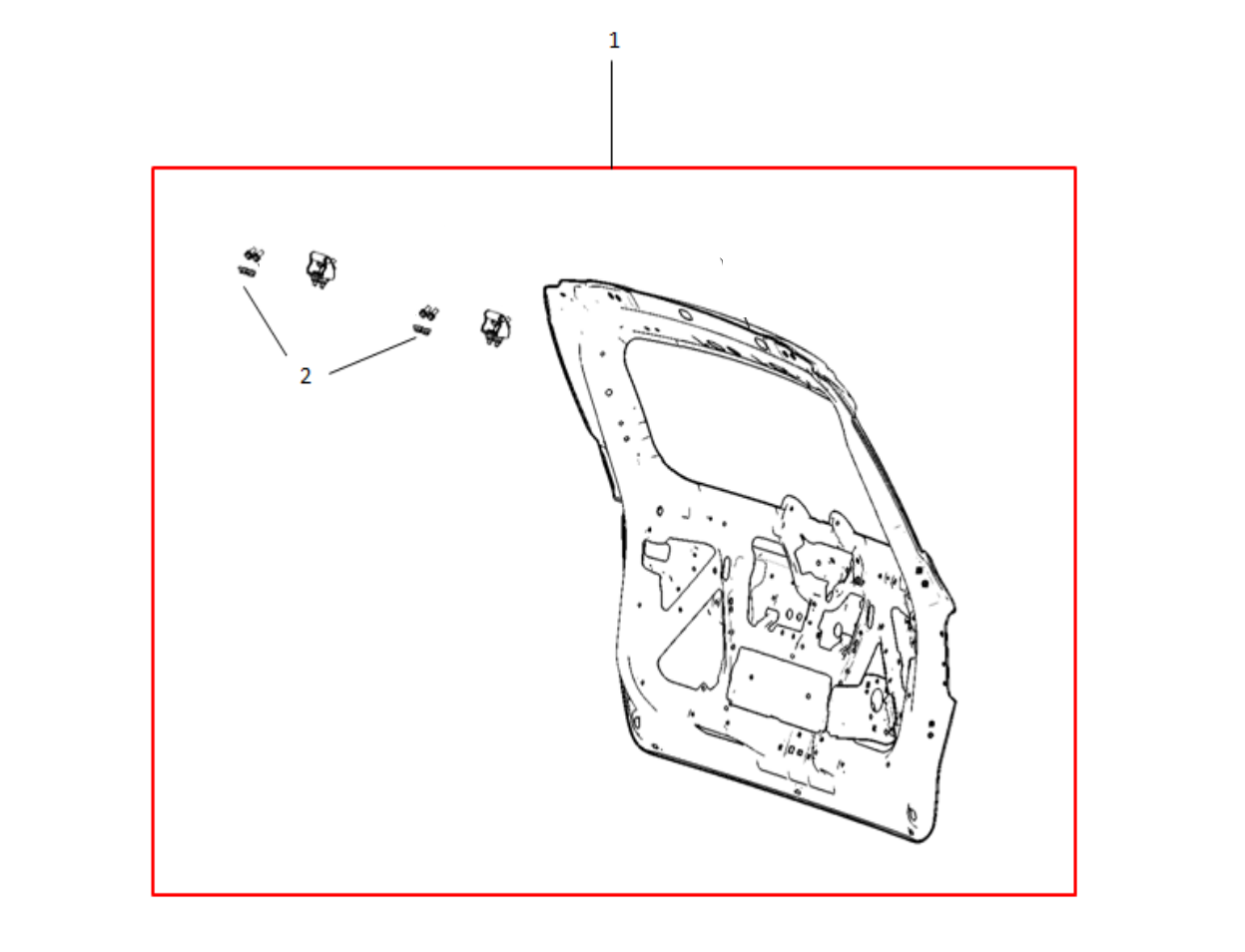 F1T1 - Back door assembly