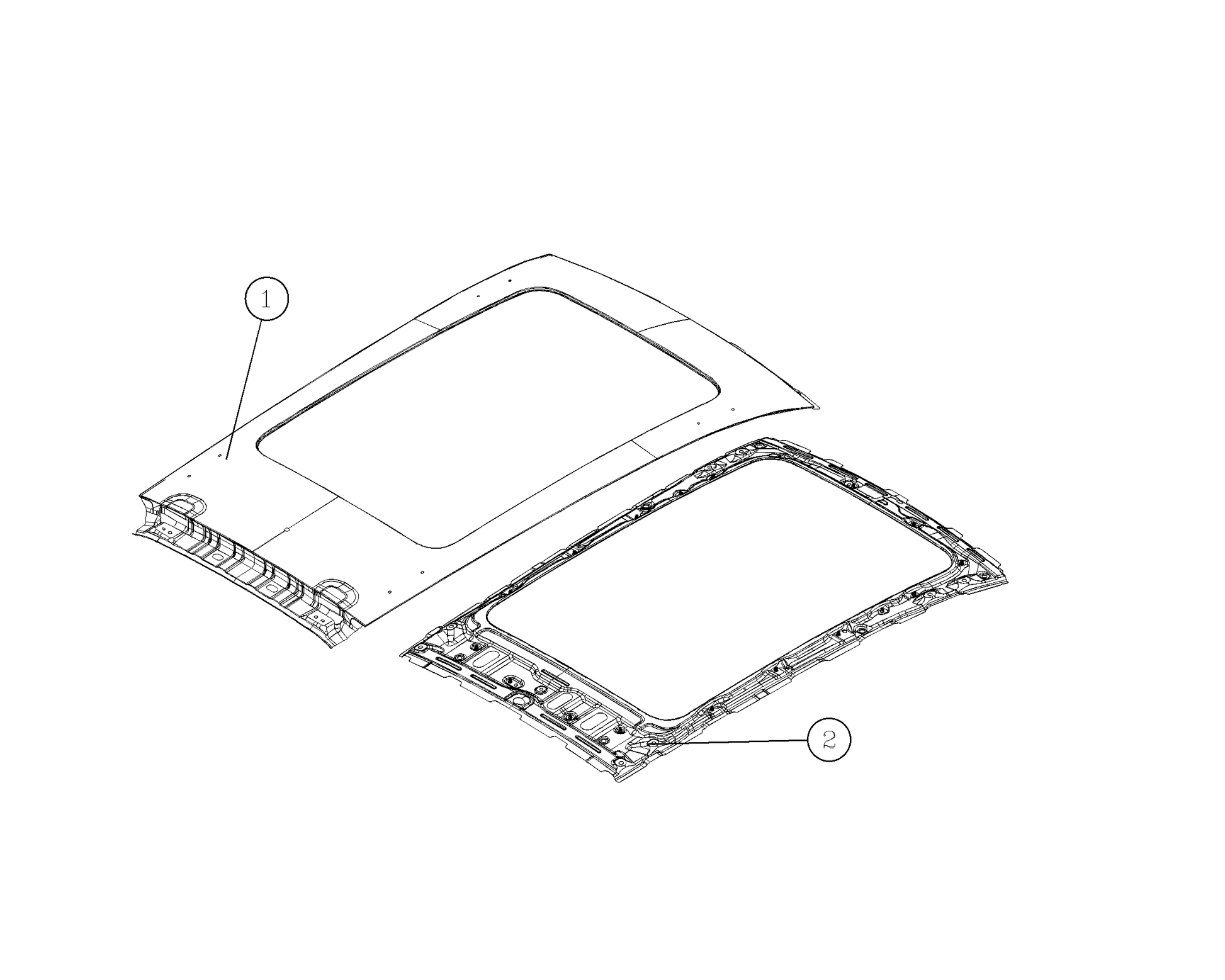 F1T1 - Panoramic roof cover assembly