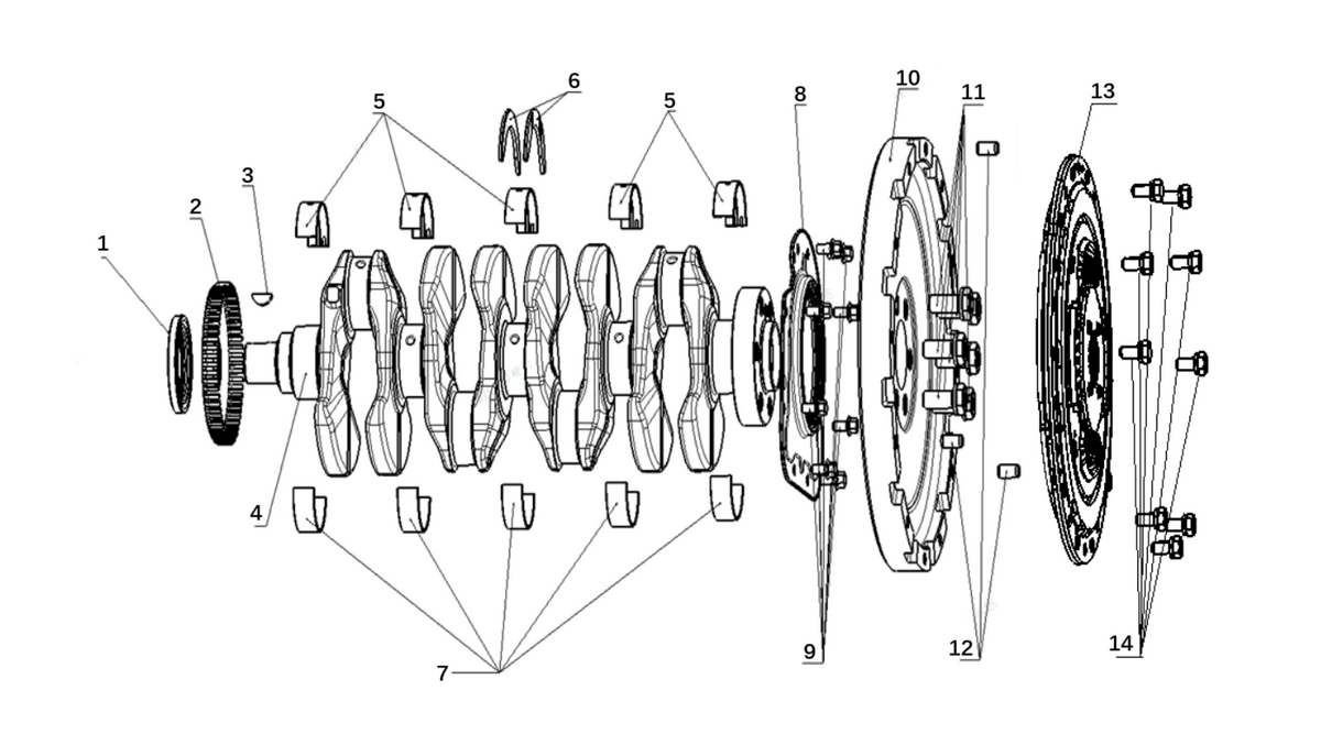 F1F2 - CRANKSHAFT FLYWHEEL SYSTEM