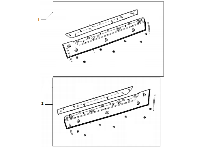 F1T1 - Rear door exterior decoration module