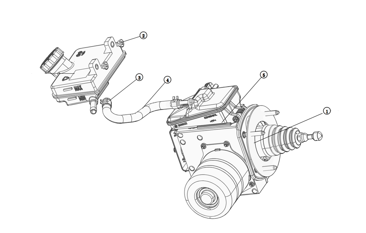 F1F2 - VACUUM BOOSTER WITH BRAKE MASTER CYLINDER MODULE