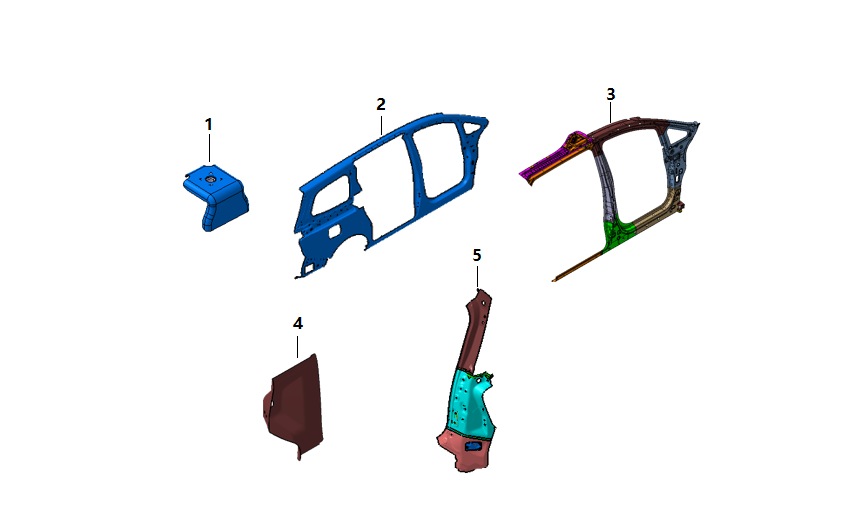 F1N1 - OUTER PLATE ASSEMBLY OF RIGHT SIDE WALL