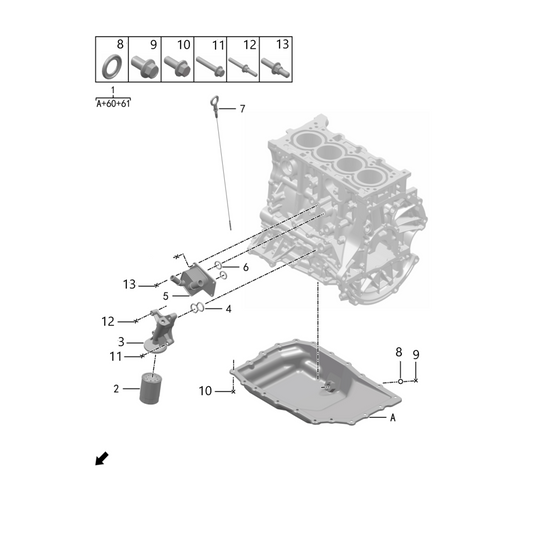 F1N1 - OIL PAN AND FILTER