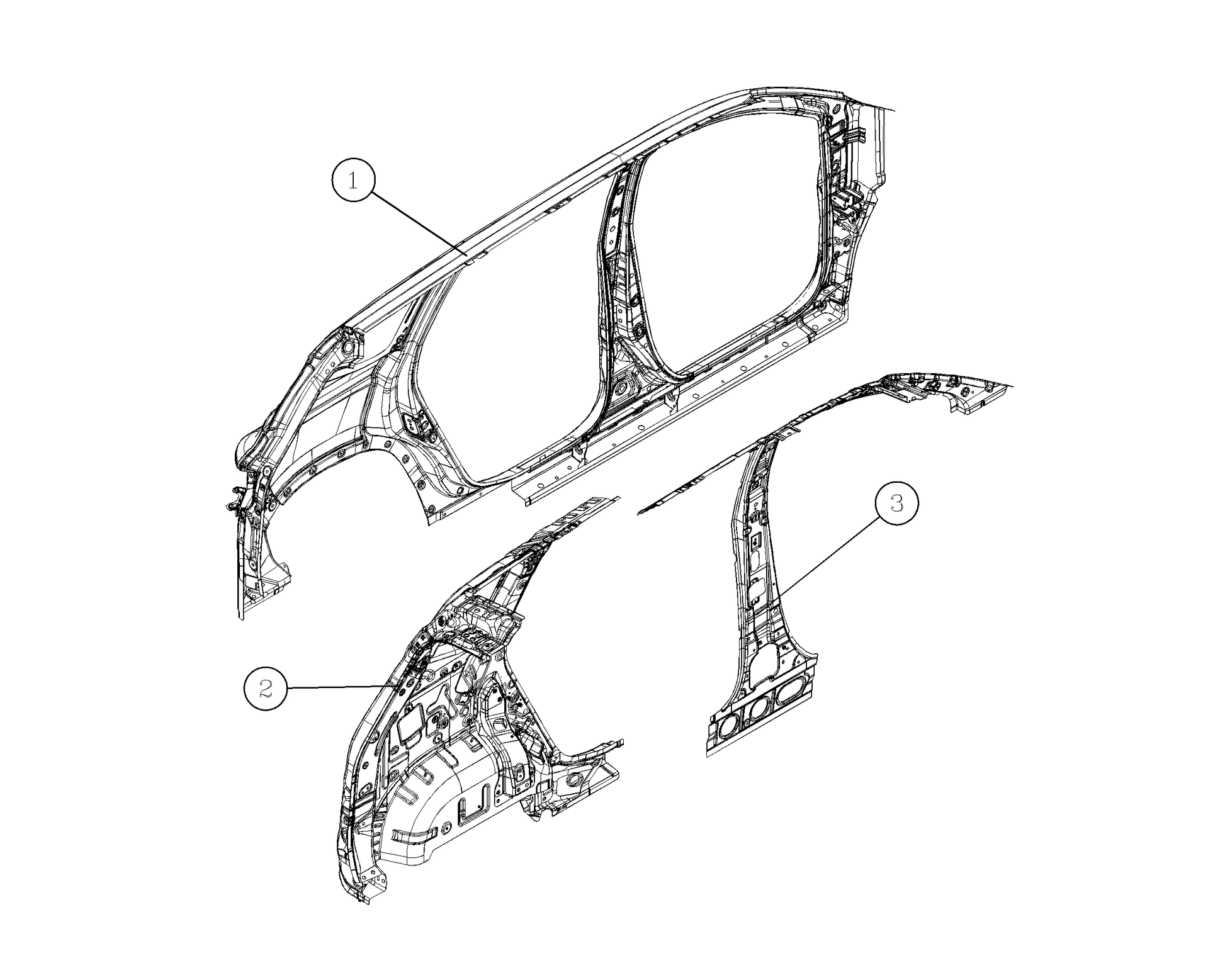 F1T1 - Left side wall assembly