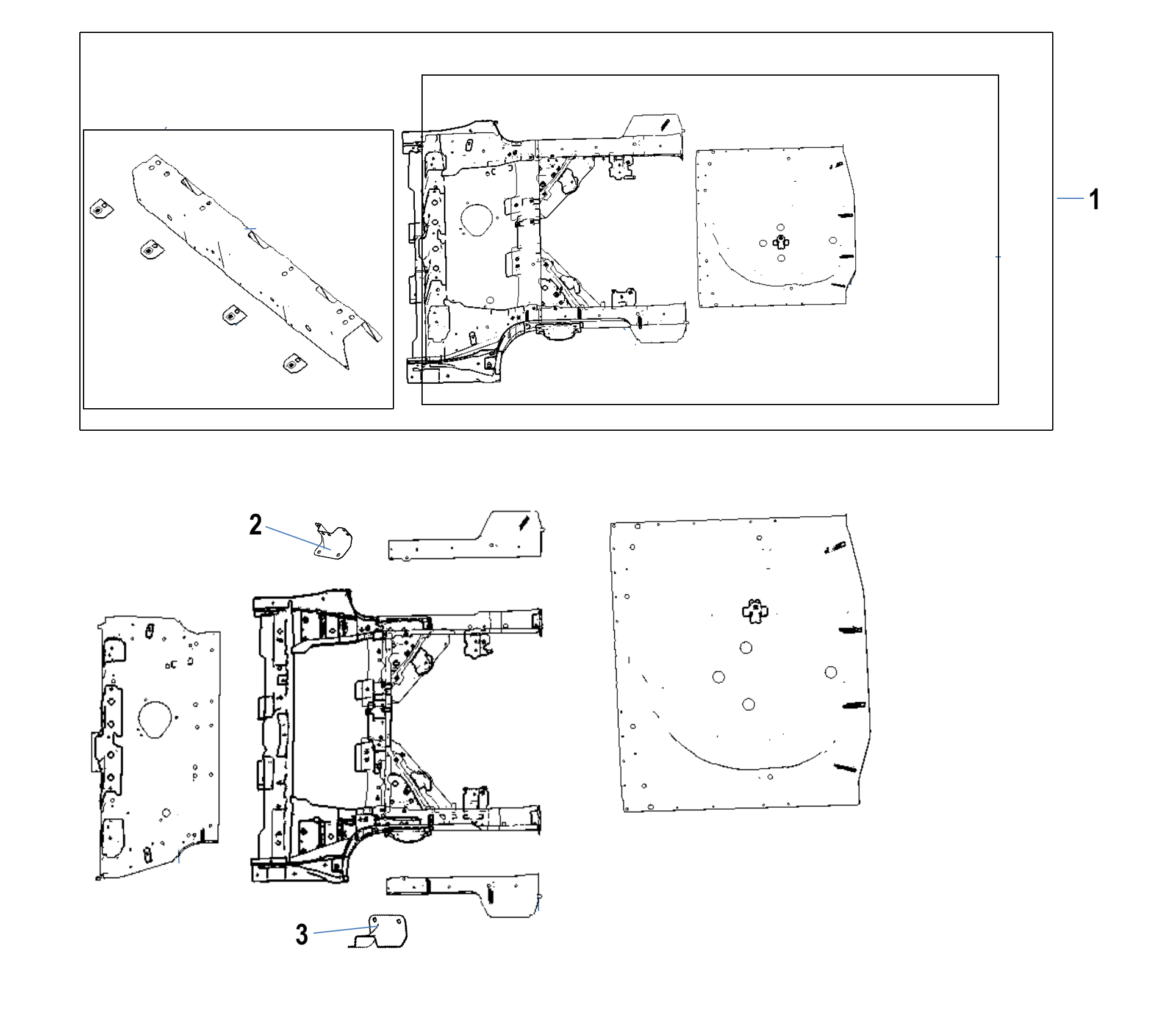 F1T1 - Rear floor assembly