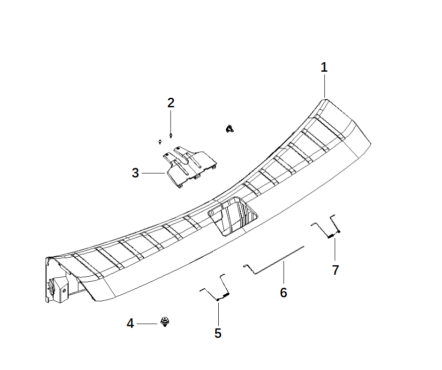 F1T1 - Tailgate threshold assembly