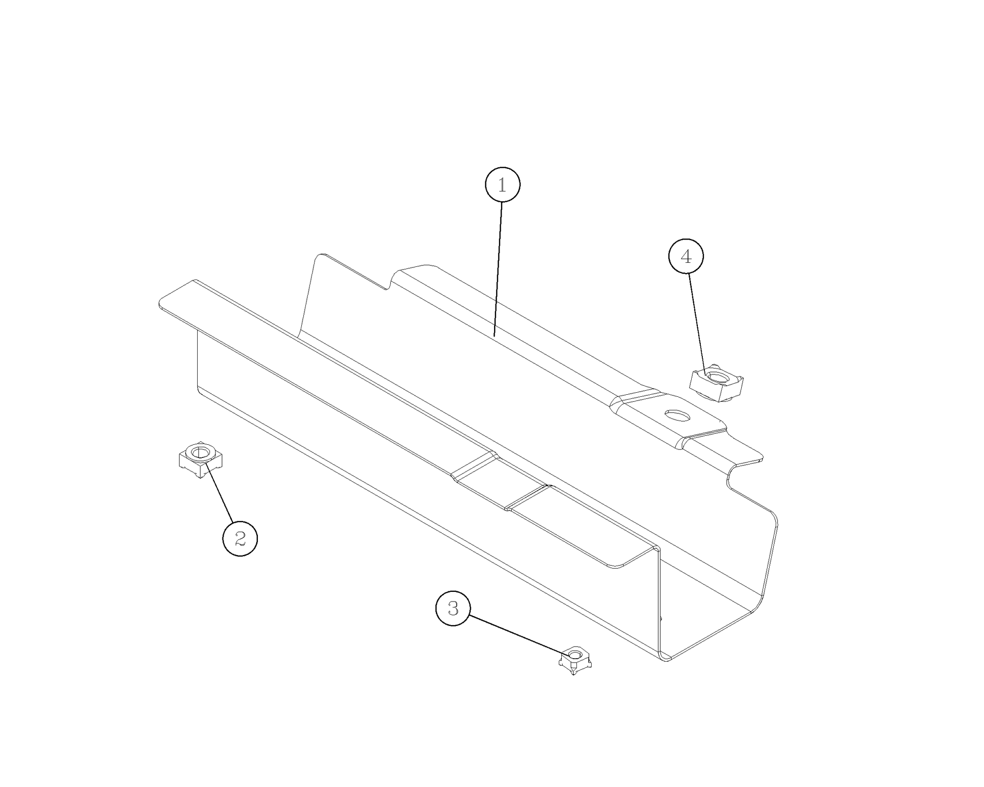 F1T1 - Rear beam subassembly of rear frame