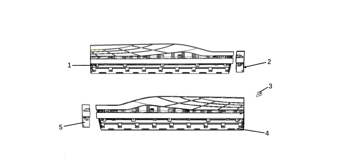 F1N1 - REAR DOOR EXTERIOR DECORATION MODULE