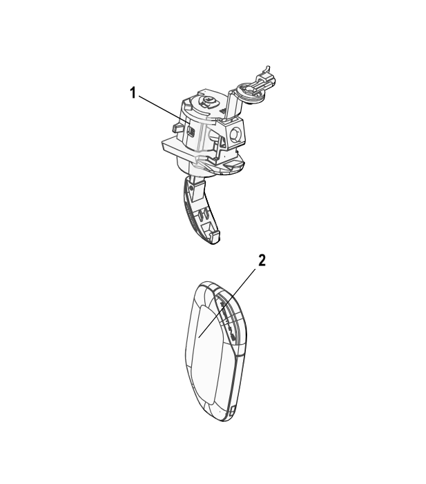 F1F2 - IGNITION SWITCH, LOCK CYLINDER AND KEY MODULE