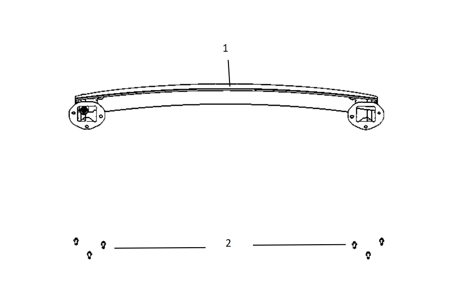 F1T1 - Rear anti-collision beam assembly