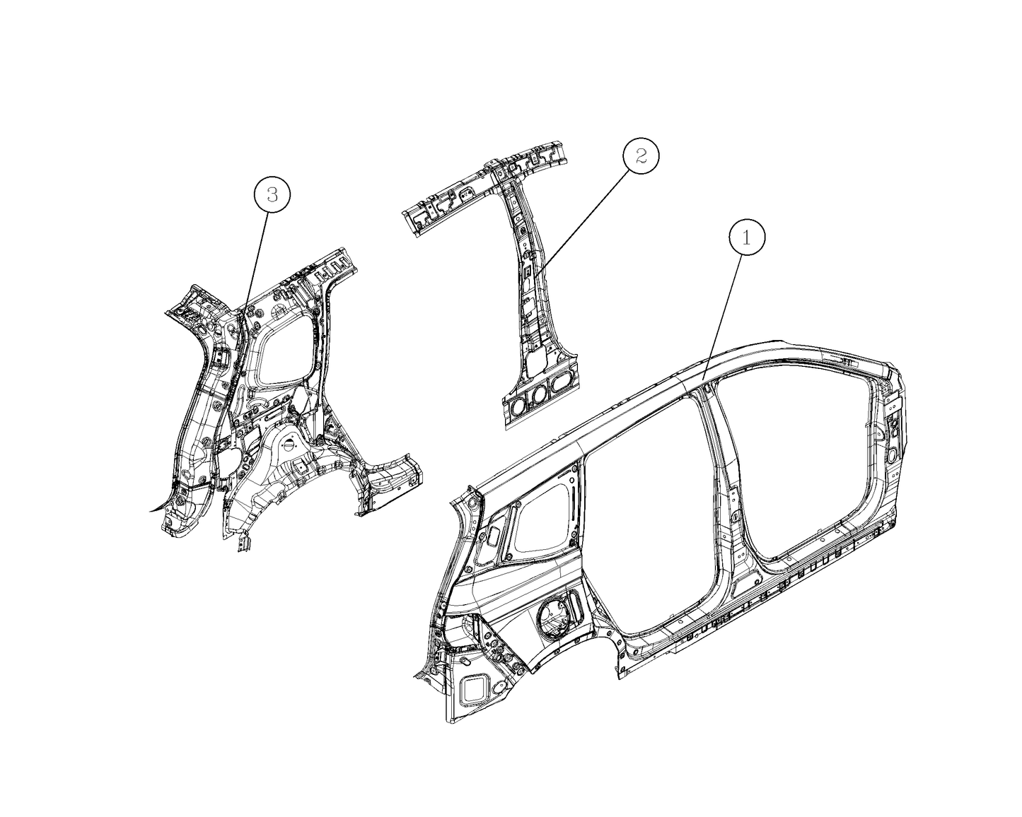 F1T1 - Right side assembly