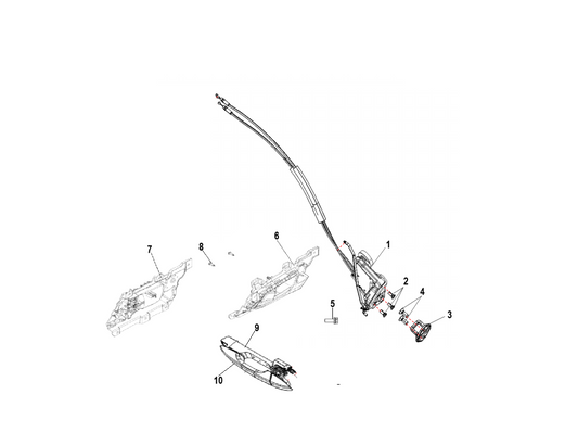 F1T1 - REAR DOOR LOCK BODY HANDLE MODULE