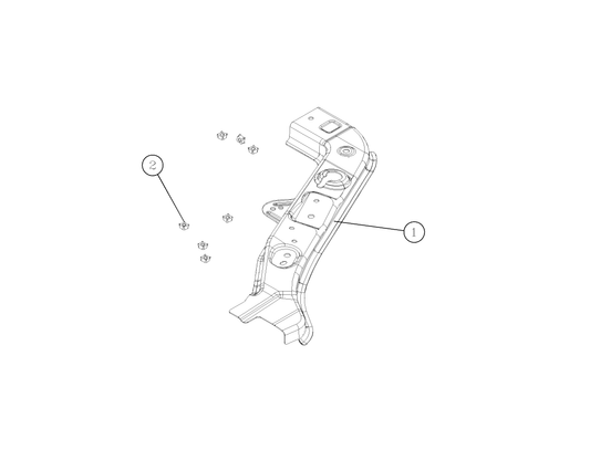F1T1 - RADIATOR  UPPER BEAM RIGHT CONNECTING PLATE SUB-ASSEMBLY