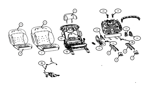 F1N1 - ASSISTANT DRIVER SEAT ASSEMBLY