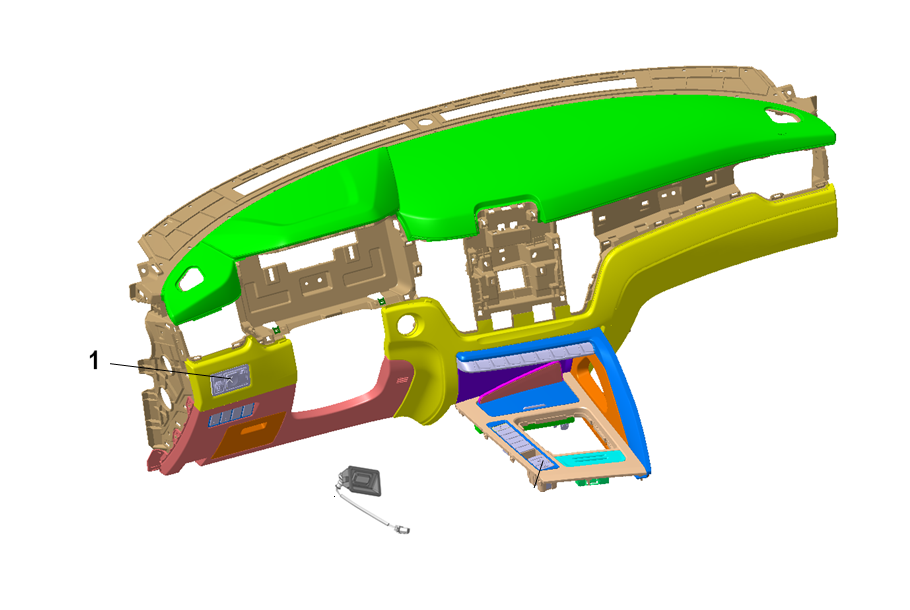 F1T1 - Electric exterior mirror switch module