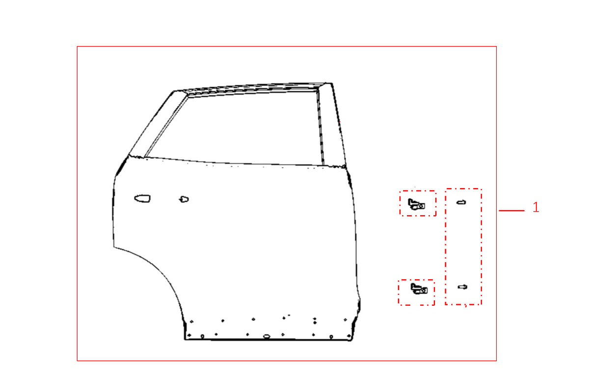 F1F2 - RIGHT REAR DOOR ASSEMBLY ASSEMBLY
