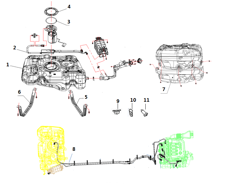 F1T1 - Fuel tank assembly