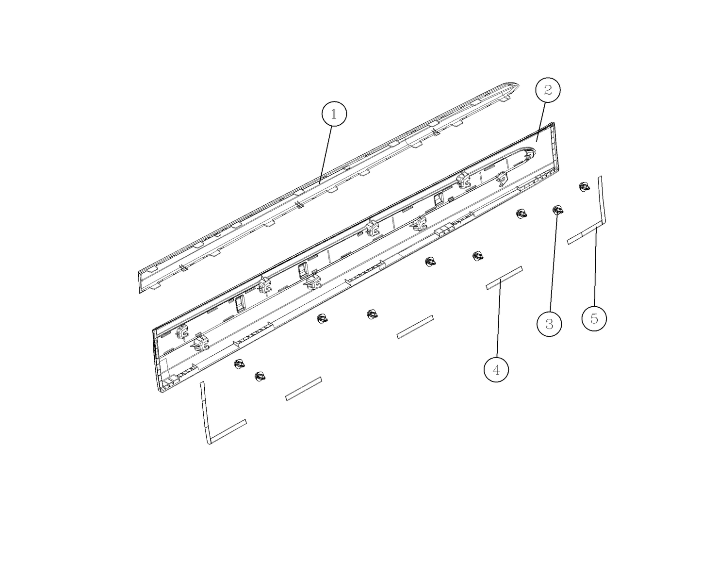 F1T1 - left front exterior decorative pad 