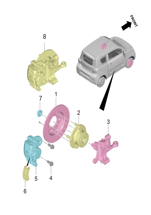 B1P - Assembly : Front Brakes