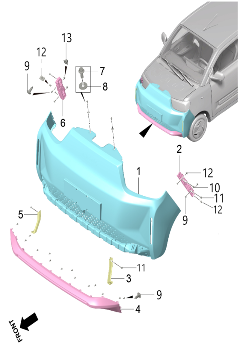 B1P - Assembly : Front Bumper