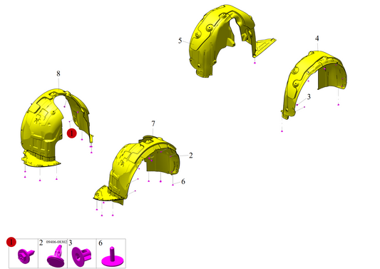 S1F1 - Assembly: Mudguard