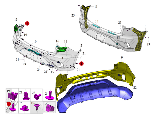 S1F1 - Assembly: Rear Bumper