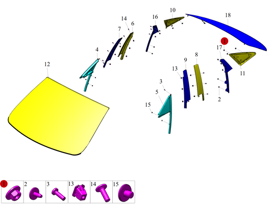 S1F1 - Assembly: Windscreen