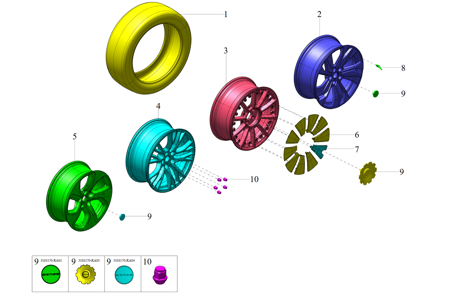 S1F1 - Assembly : Wheels