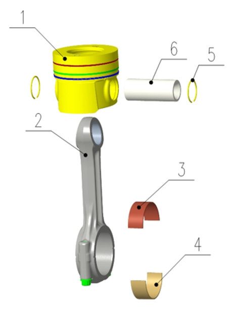 B1T1 - Piston and Connection Rod Assembly
