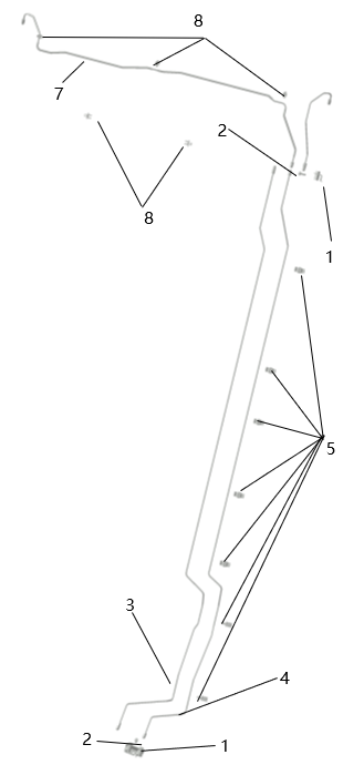 B1T1 - Braking System Rear Hard Lines (B)