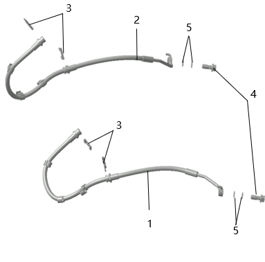 B1T1 - Rear Brake Hoses