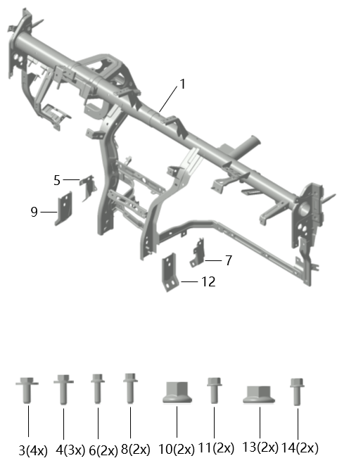 B1T1 - Instrument Panel Beam Assembly