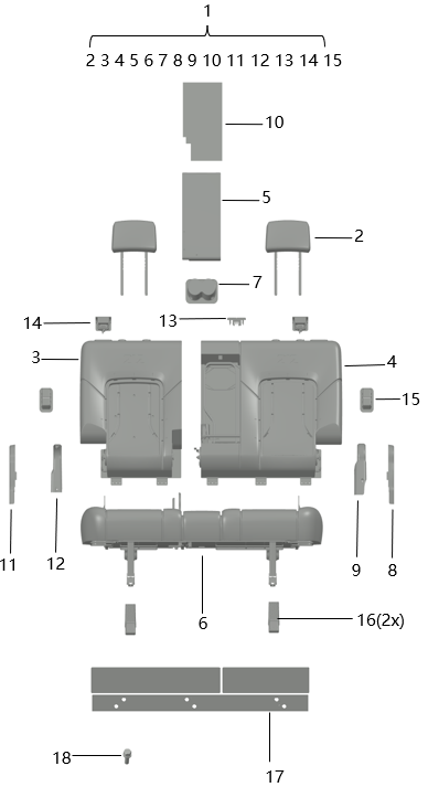 B1T1 - Rear Seat Assembly