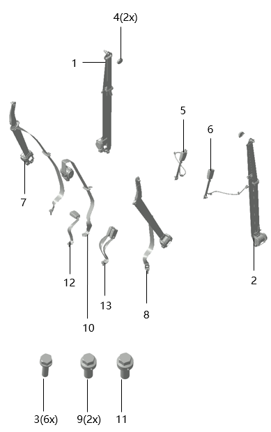 B1T1 - Seat belt assembly