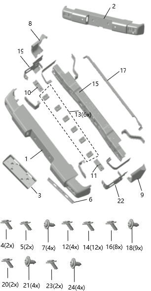 B1T1 - Rear Bumper Assembly A